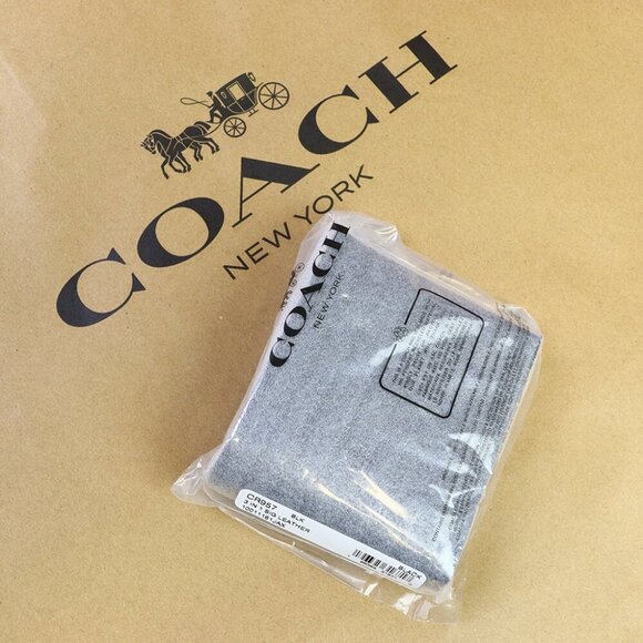 COACH MEN 3 IN 1 WALLET IN SIGNATURE LEATHER CR957 BLK - Picture 4 of 12